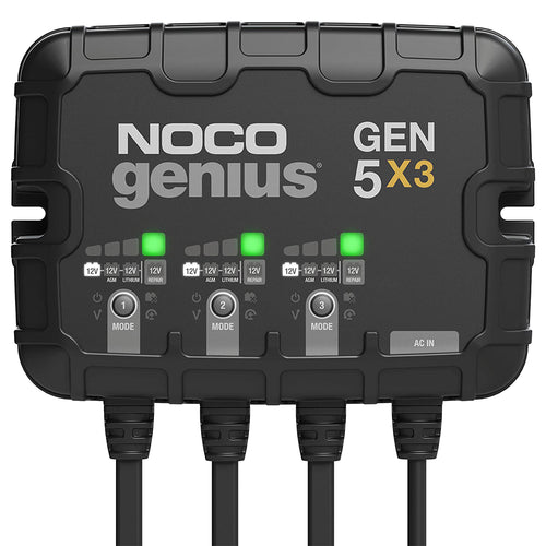 NOCO Battery Charger 3-Bank 15 Amp Onboard