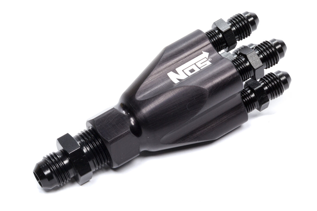 NOS Nitrous Oxide Showerhead Distribution Block w/Fittings Black 16752NOS