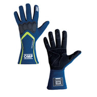 OMP Tecnica-S Gloves - Blue/Fluorescent Yellow