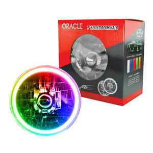 ORACLE Lighting Pre-Installed Lights 7 IN. Sealed Beam - ColorSHIFT® Halo