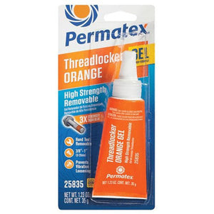 Permatex® High Strength Removable Orange Threadlocker Gel - 5 gram Bottle