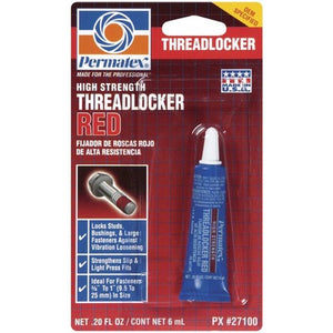 Permatex® High Strength Threadlocker Red - 6 ml Tube