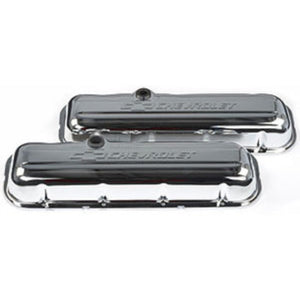 Big Block Chevy (BBC) Chrome Bowtie Valve Covers - Short w/Baffle