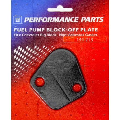 Big Block Chevy (BBC) Fuel Pump Block-Off Plate Black Crinkle