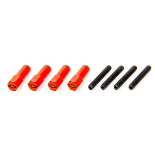 Valve Covers Nuts Chevy Orange 4-pc