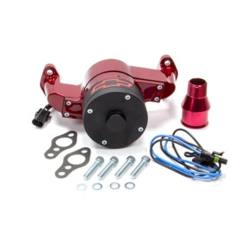 Small Block Chevy (SBC) Bowtie Red Elect Water Pump