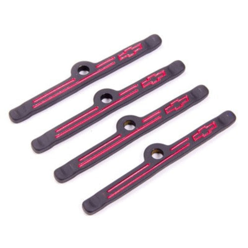 Black Crinkle Valve Covers Hold Down Clamps 4-pc