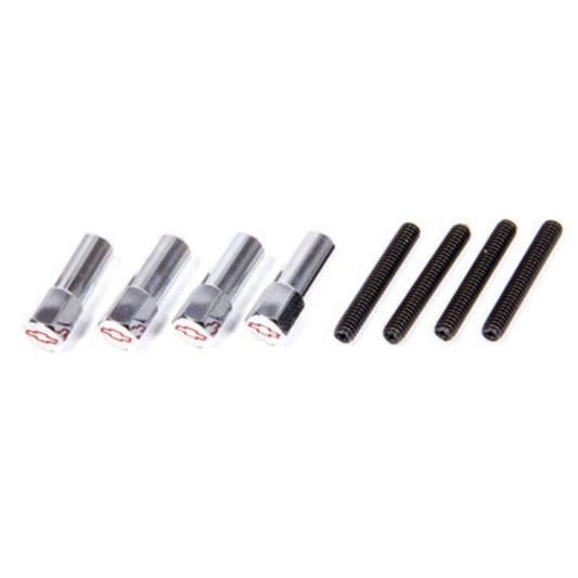 Valve Covers Nuts Chrome w/Red Bowtie