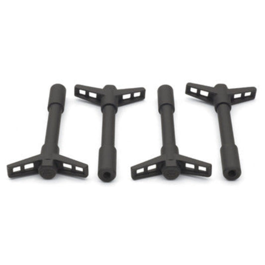 Ford Valve Covers Wing Nuts Black Crinkle 4-Pack
