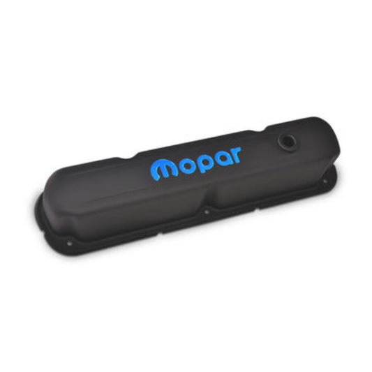 Small Block Mopar (SBM) Stamped Steel Valve Covers - Black Crinkle