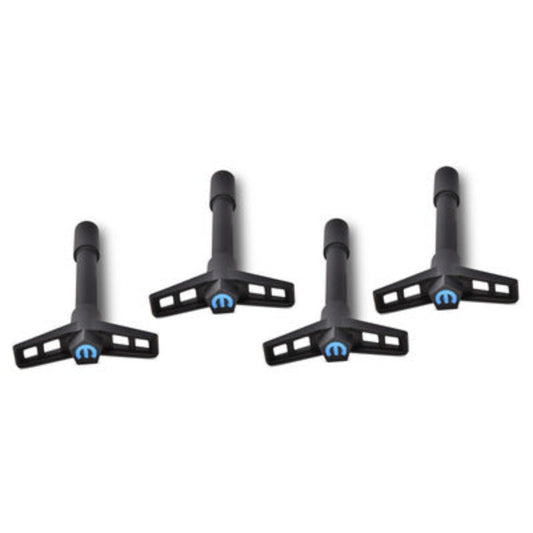 Mopar Valve Covers Wing Nuts Black Crinkle Blue Emblem