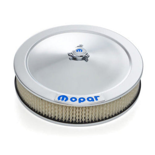 Air Cleaner 14in Blue Mopar Emblem Chrome