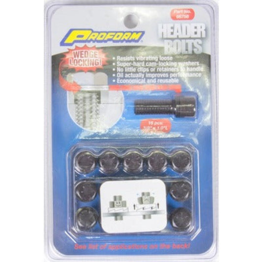 Wedge Locking Header Bolts - 3/8in x 1in 16pcs.
