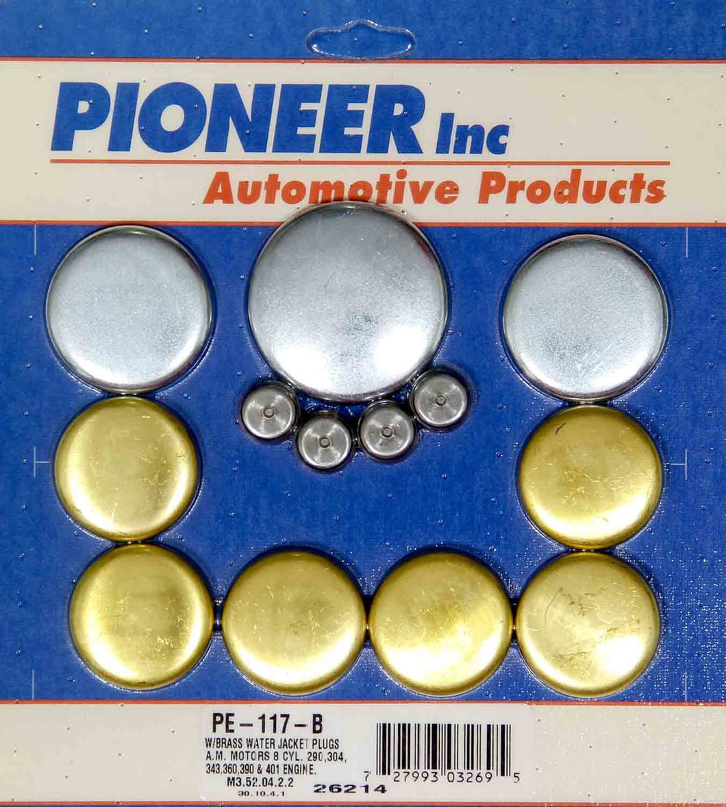 Pioneer AMC V8 Freeze Plug Kit - Brass PE-117-B