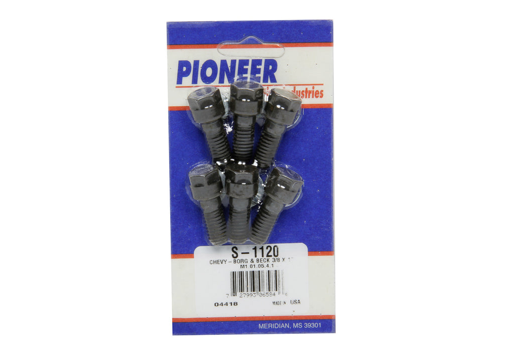 Pioneer Pressure Plate Bolt Kit - Chevy V8 3/8 x 1 (6pk) S-1120