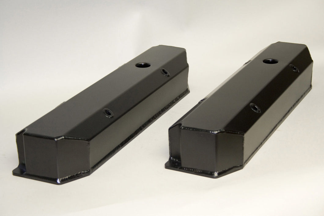 PRW Billet Rail Fab. Valve Covers - BBM Black 4044007