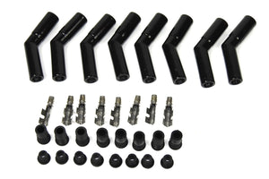 PerTronix Ceramic Spark Plug Boot Kit 45-Degree (8pk Black) 8563HT-8