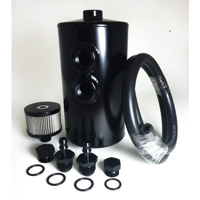 Prosport Aluminum Oil Catch Can Dual Baffle - Black