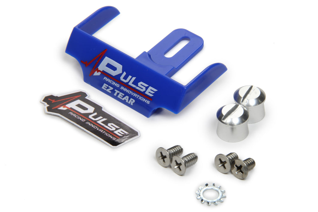 Pulse Racing EZ Tear Blue w/Silver Tear Off Post EZTS102BLP