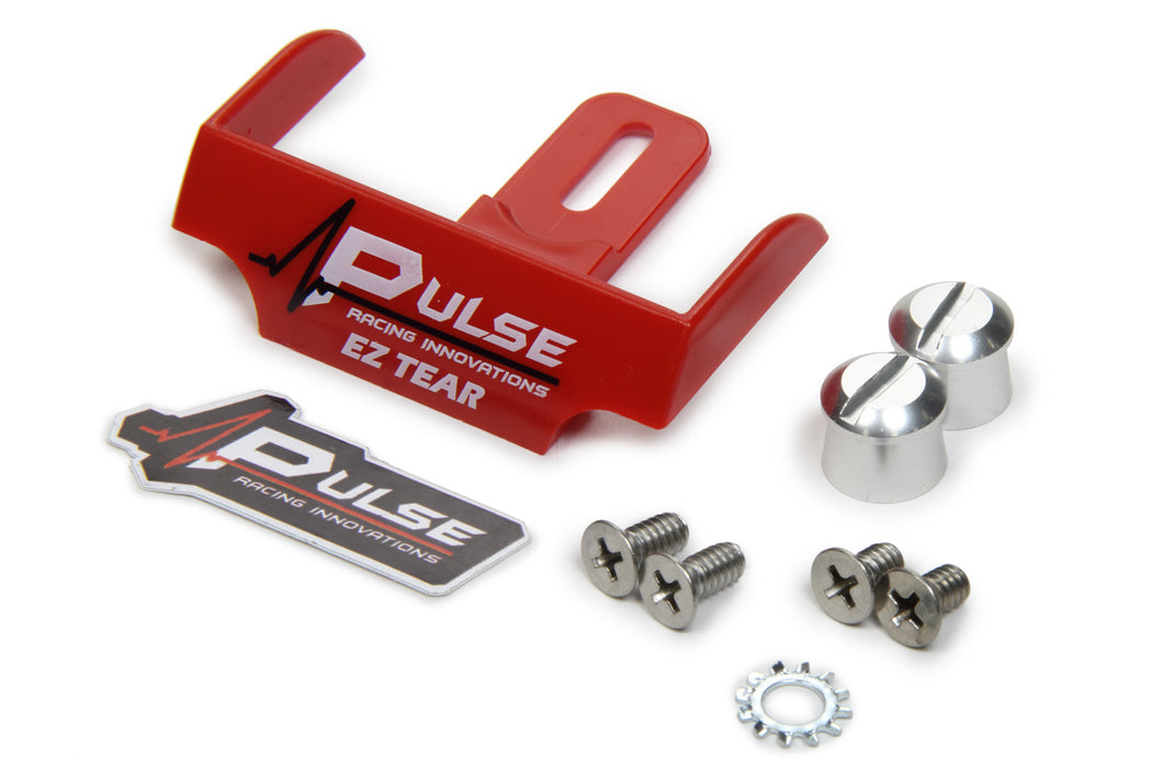 Pulse Racing EZ Tear Red w/Silver Tear Off Post EZTS102RP