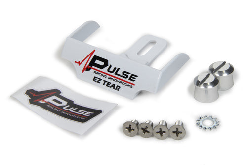 Pulse Racing EZ Tear White w/Silver Tear Off Post EZTS102WP