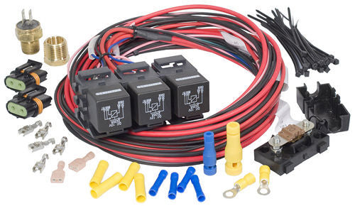 Painless Performance Dual Activation/Dual Fan Relay Kit (On 195/Off 185) 30116