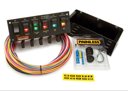Painless Performance 6 Switch Rocker Circuit Breaker Panel 50305
