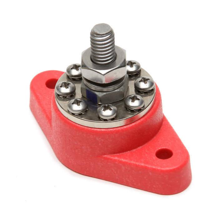 Painless Performance 8-Point Distribution Block (Red) 80114