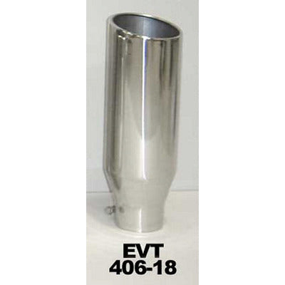 Pypes Exhaust Tip 4in x 6in 18in L Polished Bolt-on EVT406-18