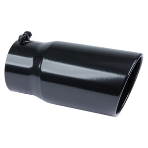 Pypes Exhaust Tip 5in x 6in 12in L Black Weld-on EVT506B