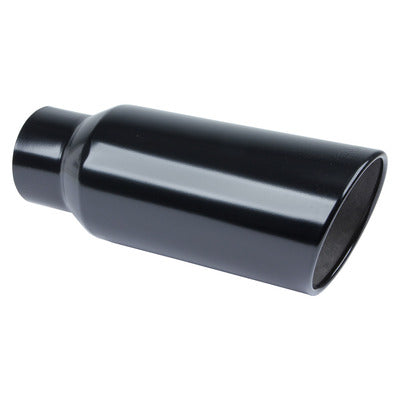 Pypes Exhaust Tip 5in x 7in 18in Rolled Blk Weld-on EVT507B