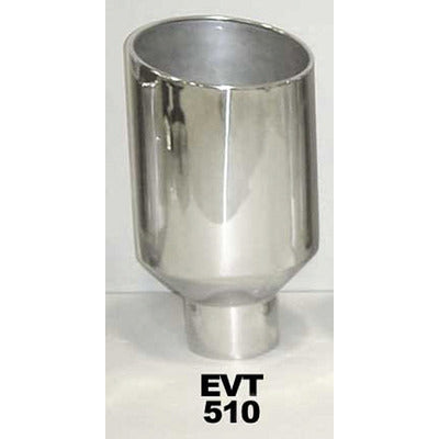 Pypes Exhaust Tip 5in x 10in 18in Rolled Polished Weld-on EVT510