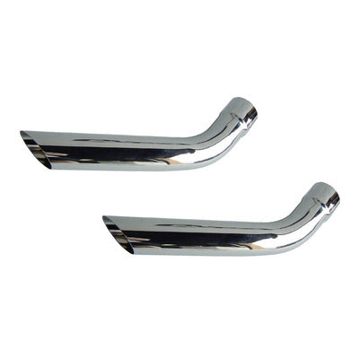 Pypes Exhaust Tips Slip Fit 2.5in Pair (Short) EVT59