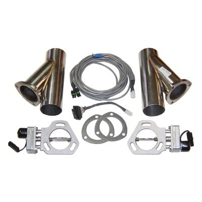 Pypes Dual Electric Exhaust Cutout 3in w/Y-Pipes HVE10K3