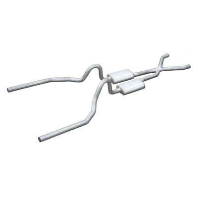 Pypes 1964-1970 Ford Mustang V8 2.5in Exhaust System w/X-Pipe SFM03S