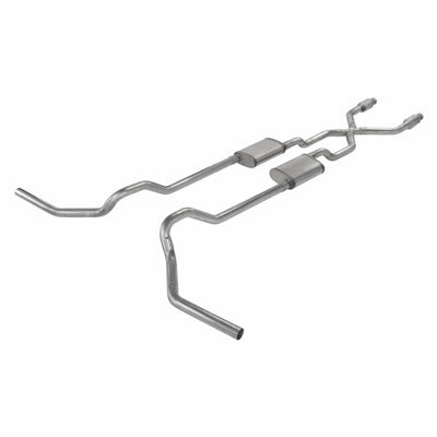 Pypes Crossmember Back Exhaust SFT965SE - 75-76 Ford Truck 