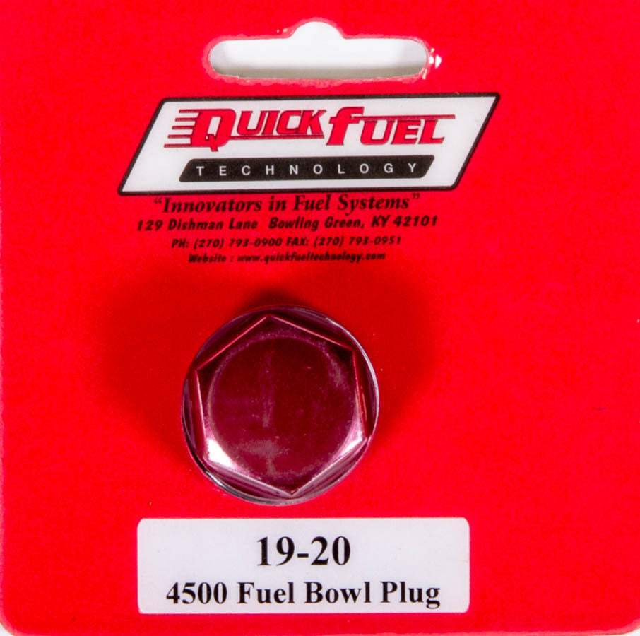 Quick Fuel Technology Fuel Bowl Inlet Plug 19-20QFT