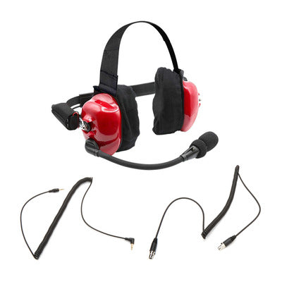 Rugged Radios Headset Track Talk Red Linkable Intercom