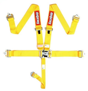 RaceQuip 5-Pt Latch and Link Harness - Yellow