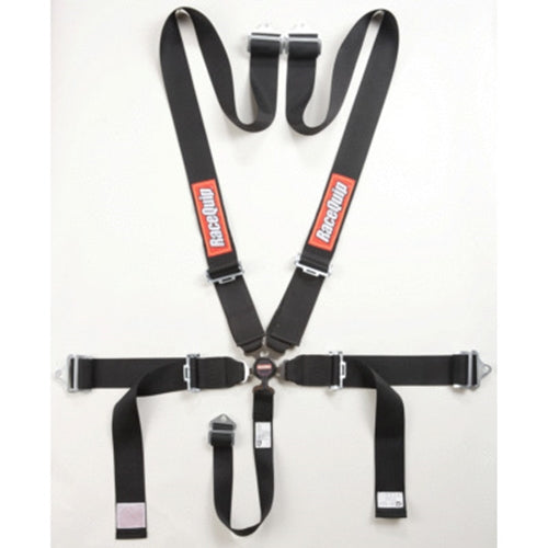 RaceQuip SFI Sportsman 5-Pt Camlock Pull-Down Lap Belts - Black