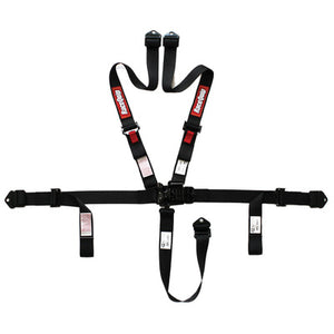 RaceQuip 5-Point Harness 2" Pull-Up Lap Black SFI 16.1