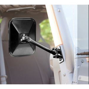 Rugged Ridge Quick Release Side Mirror Black Rectangular 11025.13