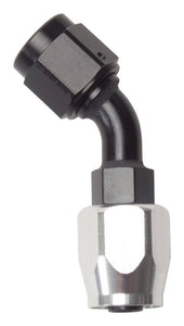 Russell #6 45-Degree Hose Fitting Black/Silver 610093