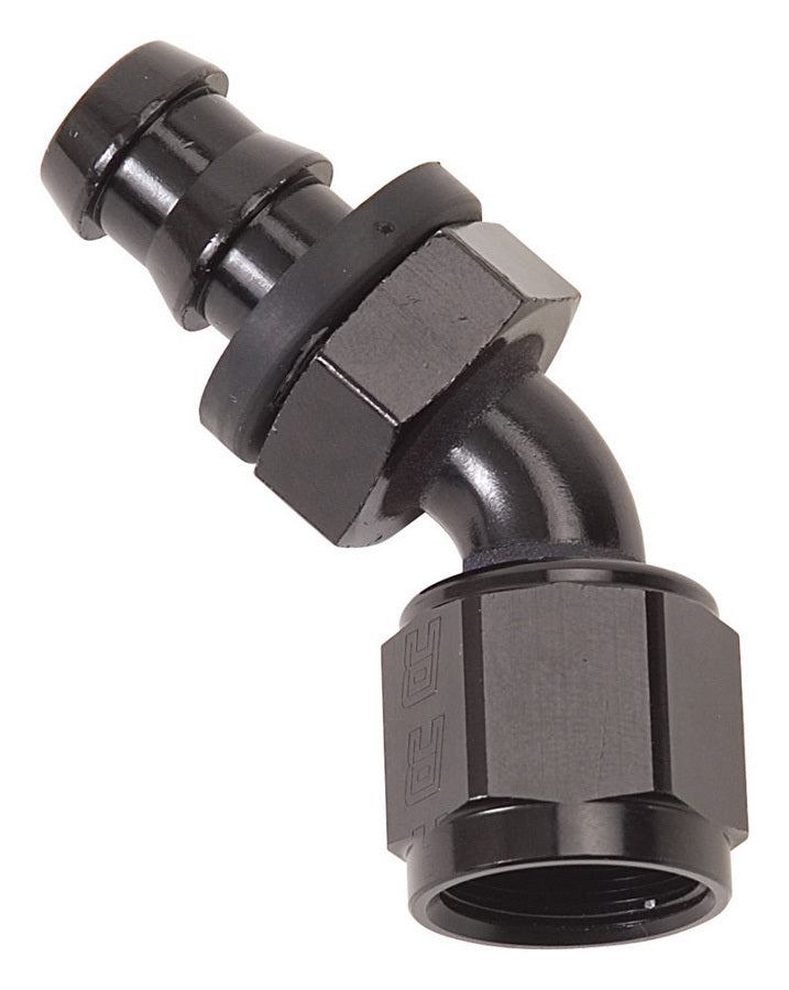 Russell Twist-Lok Hose End #10 45-Degree Black 624103