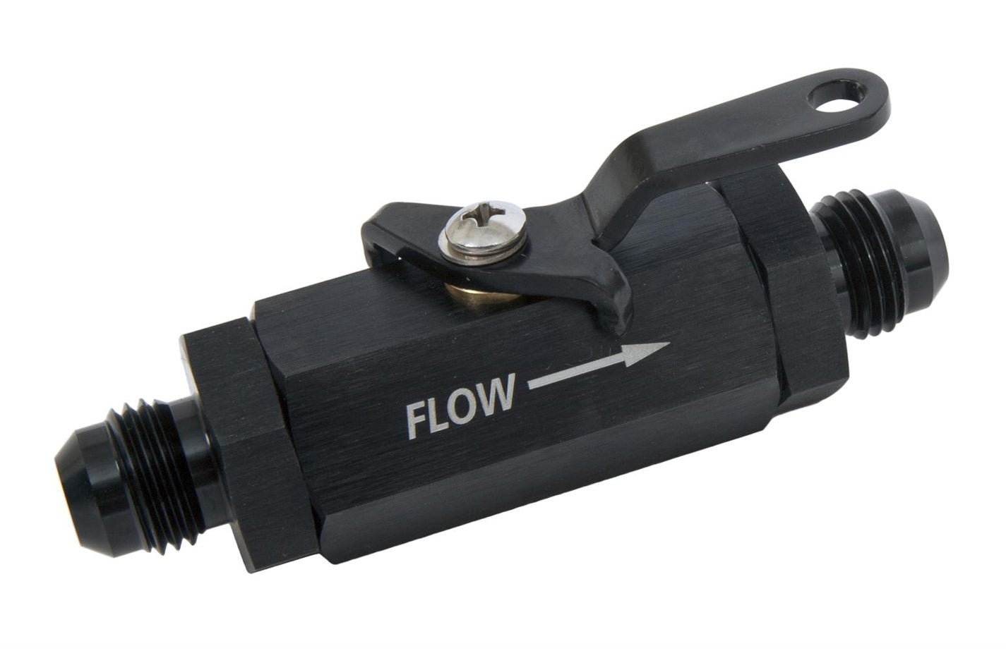Russell Shutoff Valve - #6an Male Black Finish 650633