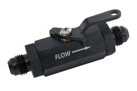 Russell Shutoff Valve - #6an Male Black Finish 650633