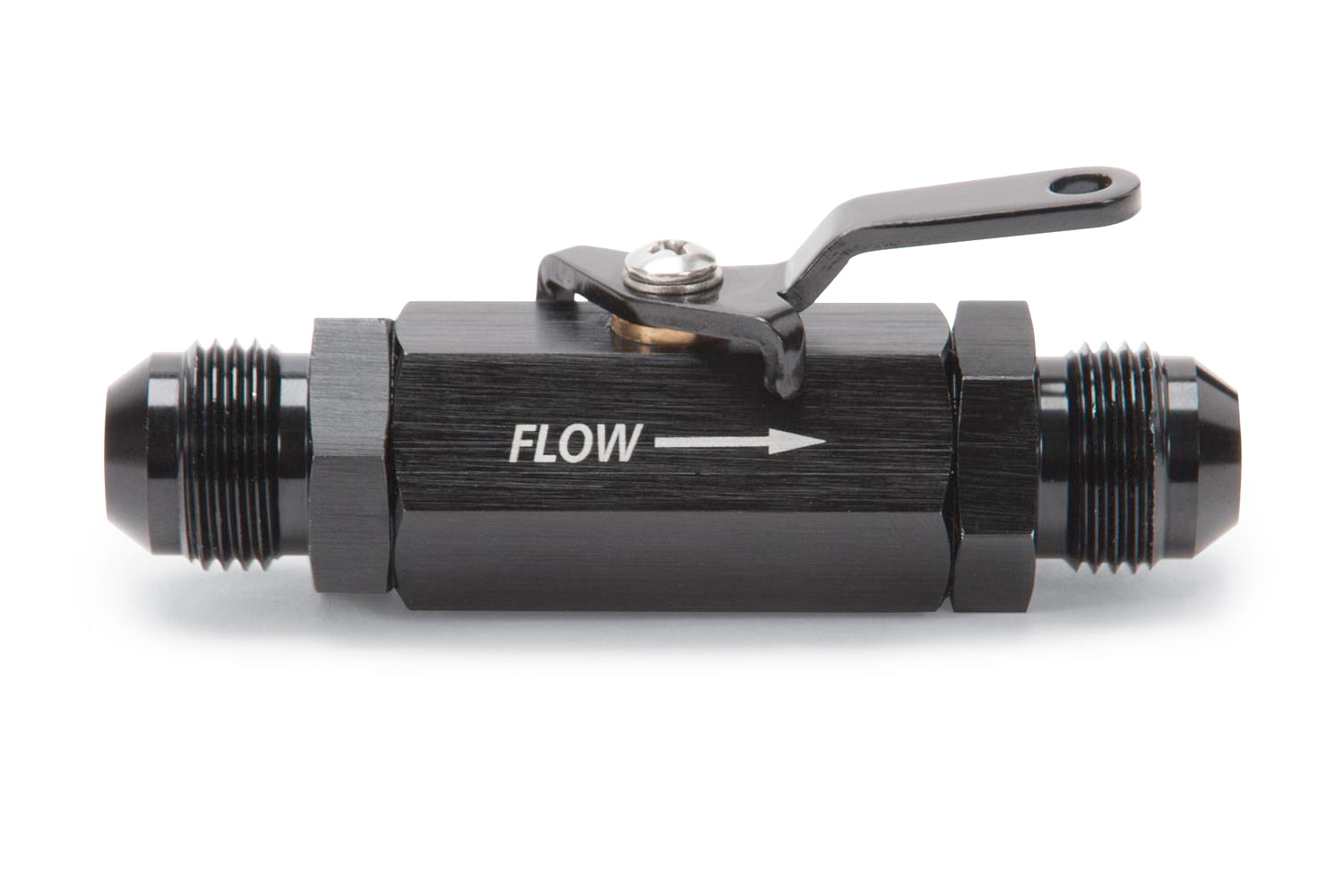 Russell Shutoff Valve 8an Male Black Finish 650643