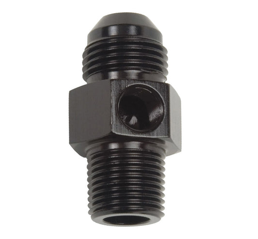 Russell P/C #8 to 3/8 NPT Straight Adapter Fitting w/1/8 NPT 670083