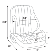 Procar Rally Low Back Series 1050 Seat Dimensions