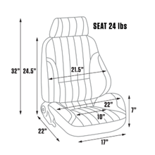 Procar Rally Recliner Seat 80-1000-54R - Right, Beige Vinyl
